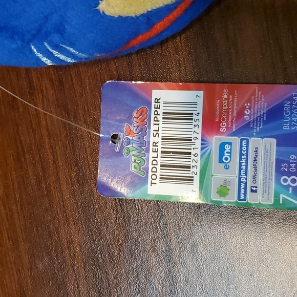 NWT PJMasks Toddler / Slippers Size 7/8 - Picture 2 of 2